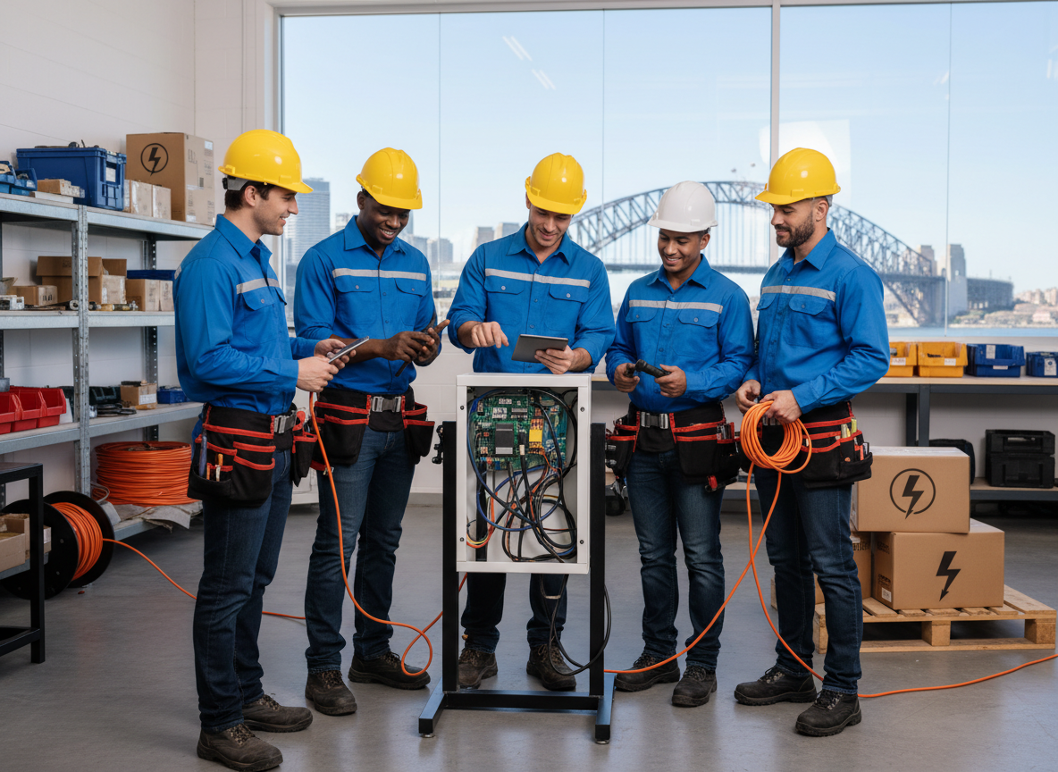 The EV Charger Installation Sydney team at work in Sydney